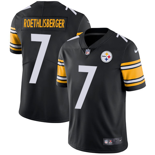 2019 Men Pittsburgh Steelers 7 Roethlisberger black Nike Vapor Untouchable Limited NFL Jersey